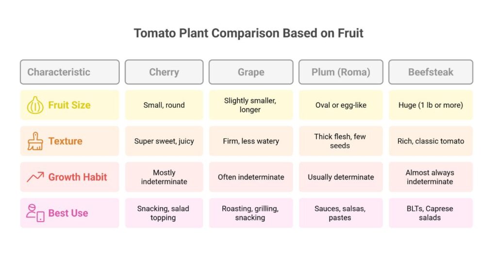 Tomato Plants Based on Fruit Type